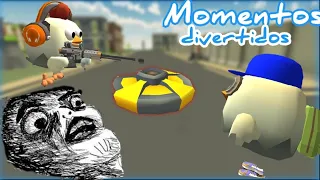 MOMENTOS DIVERTIDOS EN CHICKEN GUN *Jugando PVP con los pollos*