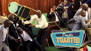 MASSIVE BRAWL BREAKS OUT IN UGANDAN PARLIAMENT - Double Toasted