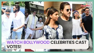 Don't Miss Bollywood Stars Casting Their Votes! | #shahrukh #amitabhbachchan #bollywood #hrithik