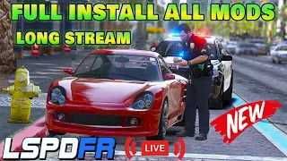 GTA 5 - LSPDFR FULL INSTALL 🔴- Installing ALL Mods - Chill Stream