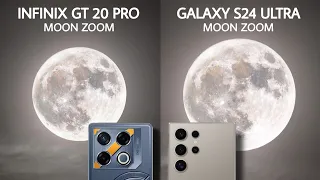 Infinix GT 20 Pro 5G Vs Samsung Galaxy S24 Ultra Moon Zoom Test | Live Hands On Zoom