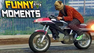 GTA 5 Gunrunner DLC Funny Moments - Bunker Tour & Rocket Bike!