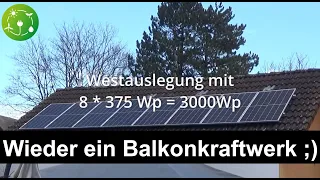 Balkonkraftwerk mit 4,5 kWp im Selbstbau