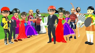 Scary Teacher 3D vs Squid Game Stylist Prom Dresses Party Squid Game Doll Error and Nice