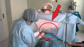 The doctors decided to perform a Caesarean procedure, but when they opened the abdomen, they did not