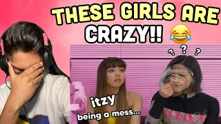 FIRST TIME REACTING TO "ITZY BEING A CHAOTIC MESS & SPICY MOMENTS"