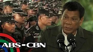 ANC: 'Pangako ko, doblado suweldo n'yo', Duterte tells soldiers