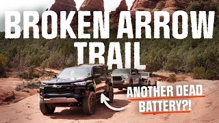 2023 Chevy Colorado on 35's Off Roading Broken Arrow Trail and DEAD BATTERY AGAIN