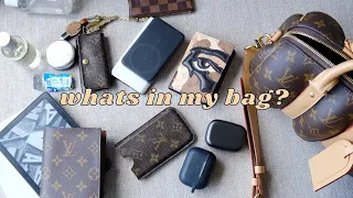 whats in my bag? louis vuitton blown up keepall 25