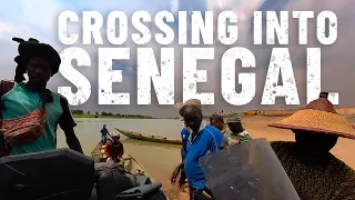 River crossing with motorcycle to enter SENEGAL |S7 - E26|