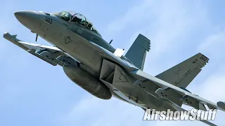 US Navy EA-18G Growler Demo and F4U/A-4 Legacy Flight - Spirit of St. Louis 2022