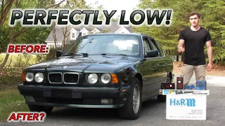 Lowering My E34 On OE Sport Suspension! | Strut/Shock replacement DIY + H&R OE Sport Springs