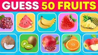 Guess The Fruit Quiz 🍌 🍎 🍓 | 50 Different Types of Fruit