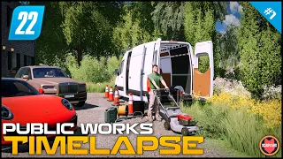 🚧 New Start In a Big City! Lawn Care In Millionaires Mansion ⭐ FS22 City Public Works Timelapse