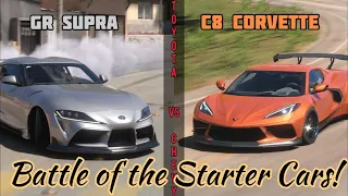 Forza Horizon 5 - C8 Corvette VS GR Supra! Battle of The Starter Cars