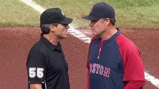 BOS@TB: Red Sox challenge out call in the 1st inning