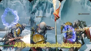 All Draupnir Spear Runic Attacks - God Of War Ragnarok