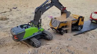 Excavator Tip and Trick Today work at Construction site with Truck 1573 Power - Mini Excavator 1593