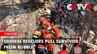 Chinese Rescuers Pull Survivor from Rubble 150 Hours After Türkiye Quake