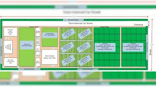 1 acre 4200m2 =31.8m×114.2m Farm Plan Layout. Integrated Farming System (IFS). Organic Farms.