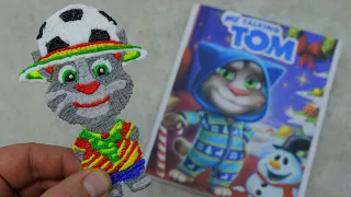 3d pen drawing My Talking Tom. Paper quiet game. DIY