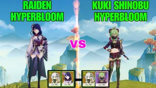 C0 Raiden vs Kuki ! Best HyperBloom Team For C0 Nahida!! [Genshin Impact]