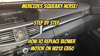 Mercedes w212 blower motor replacement on E350! Step by step DIY!