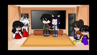 inuyasha reacciona a aome es shinobu ( no original) + giyu y shinobu