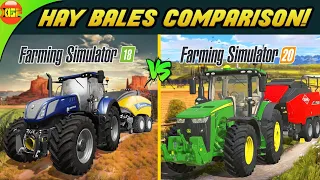 FS18 vs FS20 | Making Hay Bales Comparison