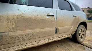 Relaxing washing of a dirt-soaked 4x4 Dacia Duster/How to wash the vehicle/Satisfying car wash asmr