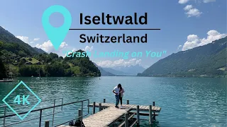 Walking Tour Iseltwald (film location Crash Landing on You) , Switzerland 4k 60 fps, sunny day