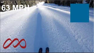 Skiing 63 MPH on Lead Foot at Park City (Feb 24, 2024)