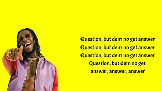 Burna Boy Ft Don Jazzy Question ( Lyrics) Instrumental