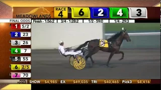 2yo colt Greenshoe (Brian Sears) win easily his debut in 1:56.2 at The Meadowlands.