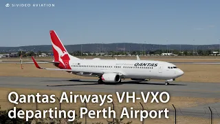 Qantas Airways (VH-VXO) departing Perth Airport on RW03.