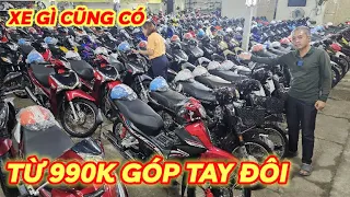 Cảnh tượng ngổn ngang ở kho xe máy cũ lớn khủng khiếp ở Sài Gòn quy mô gấp 10 lần cửa hàng khác