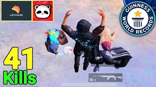 King Of PUBG MOBILE | NEW WORLD RECORD 41 KILLS | Tacaz Panda Levinho Ruppo Dwoz