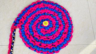 DIY how to make superEasy doormat at home,doormat making at home with old clothes