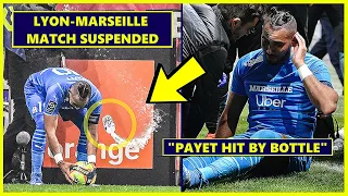 Lyon-Marseille abandoned after Dimitri Payet hit by bottle from crowd