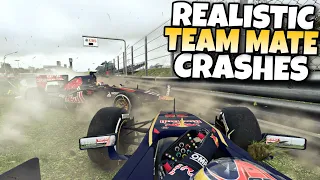 F1 REALISTIC TEAM MATE CRASHES 2014-2022 #10