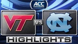 Virginia Tech vs North Carolina Basketball Highlights 2/2/13