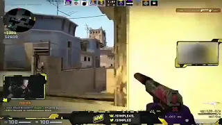 4 nice kills with USP-S from s1mple in FPL (Map: Mirage) in CS:GO.