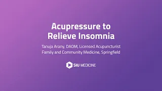 Insomnia Acupressure