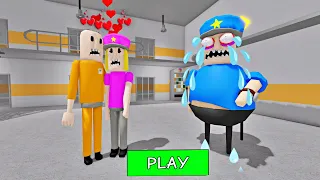 SECRET UPDATE | PRISONER FALL IN LOVE WITH POLICE GIRL? SCARY OBBY #roblox #obby