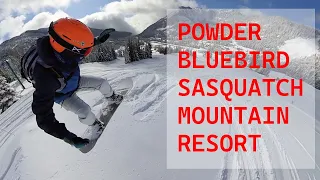 Me Snowboarding at Sasquatch Mountain Resort, 29 March 2021, Powder Bluebird