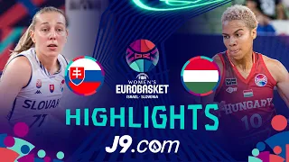 Slovakia 🇸🇰 vs Hungary 🇭🇺 | J9 Highlights | FIBA #EuroBasketWomen 2023