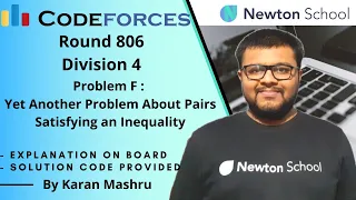 Codeforces Round 806 Division 4 | Problem F : Yet Another Problem About Pairs Satisfying Inequality