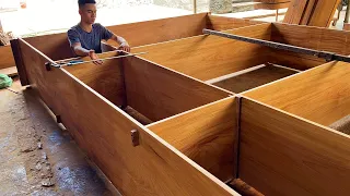 Discover How To Build A Giant Wooden Wardrobe // Amazing Skills Of Carpenter - Woodworking Furniture