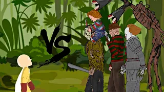 Saitama vs Jason, Freddy, Pennywise, Chucky, Siren Head - drawing cartoons 2