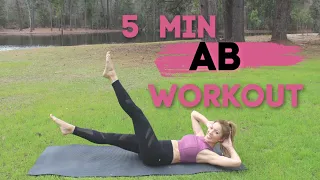 5 Minute Abs Workout ~ At-home No equipment necessary! 5 Moves in 5 Minutes - Let's do this!